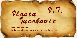 Vlasta Tucaković vizit kartica